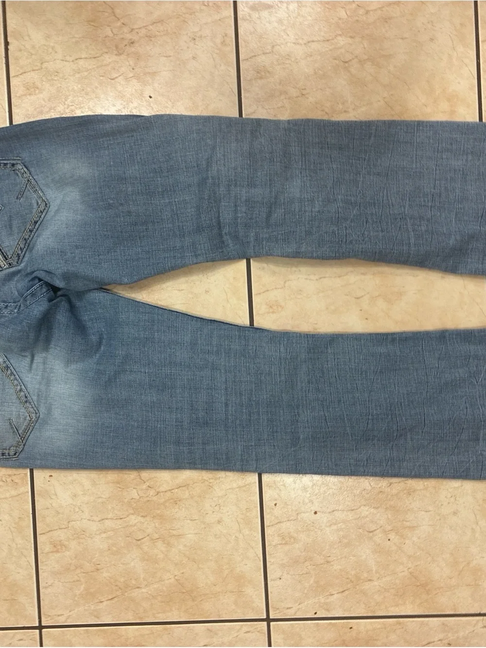 Salvage Men's Faded Blue Bootcut Jeans